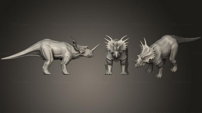 Animal figurines (Styracosaurus, STKJ_1514) 3D models for cnc